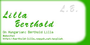 lilla berthold business card